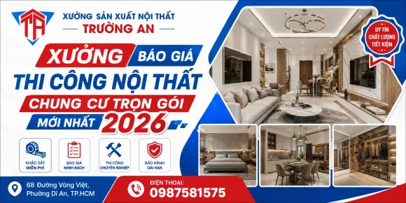 Báo Giá Thi Công Nội Thất Chung Cư Trọn Gói Mới Nhất 2026