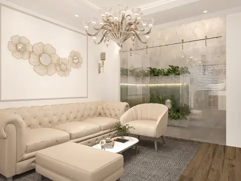 THIẾT KẾ NỘI THẤT TÂN CỔ ĐIỂN CHO KHÁCH HÀNG TẠI TÂN PHÚ